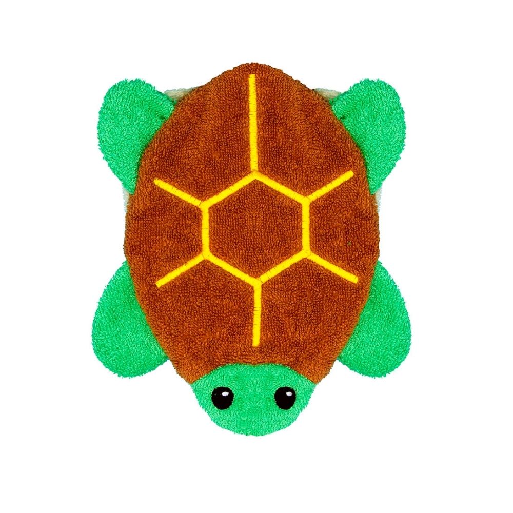 FURNIS Gant de toilette en coton BIO – Tortue