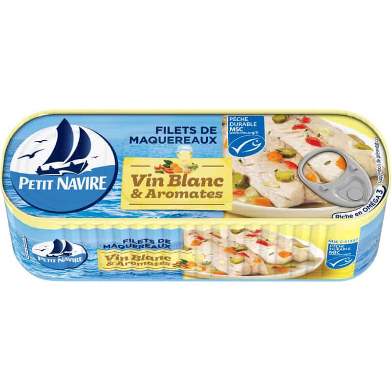 Filets de Maquereaux au Vin Blanc et Aromates